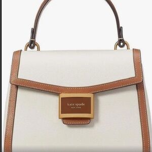 Kate Spade White and Brown Katy Color-blocked Women's Bag